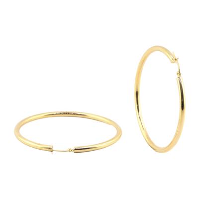 14 Ayar Altın Halka Küpe  -  0180490