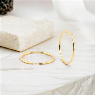 14 Ayar Altın Halka Küpe  -  0180490