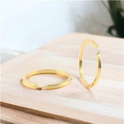 14 Ayar Altın Halka Küpe  -  0180491