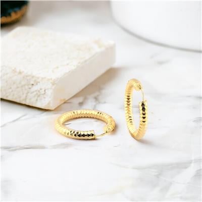 14 Ayar Altın Halka Küpe  -  0180498