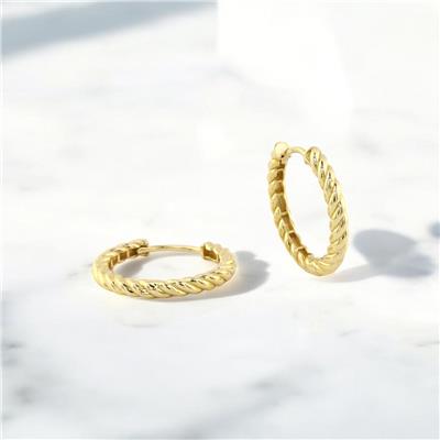 14 Ayar Altın Halka Küpe  -  0187843