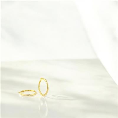 14 Ayar Altın Halka Küpe  -  0191201