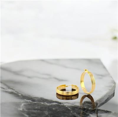 14 Ayar Altın Halka Küpe  -  0191535