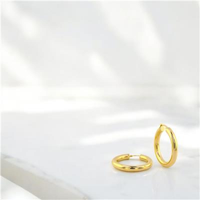 14 Ayar Altın Halka Küpe  -  0191540