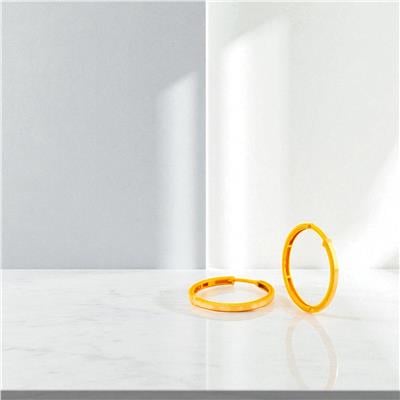 14 Ayar Altın Halka Küpe  -  0194427