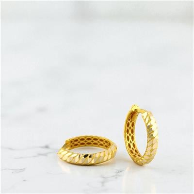 14 Ayar Altın Halka Küpe  -  0199012