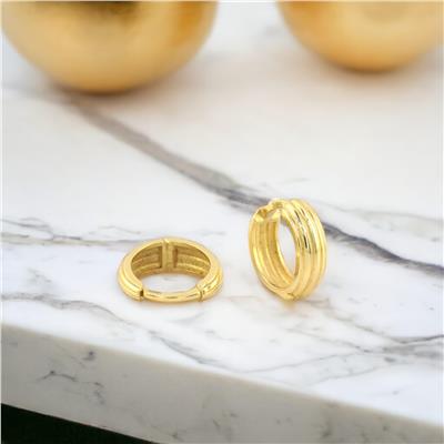 14 Ayar Altın Halka Küpe  -  F001691