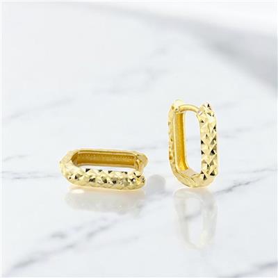 14 Ayar Altın Halka Küpe  -  F003901