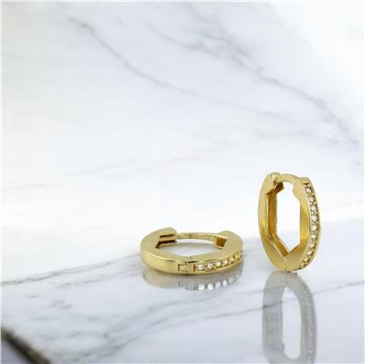 14 Ayar Altın Halka Küpe  -  F004824