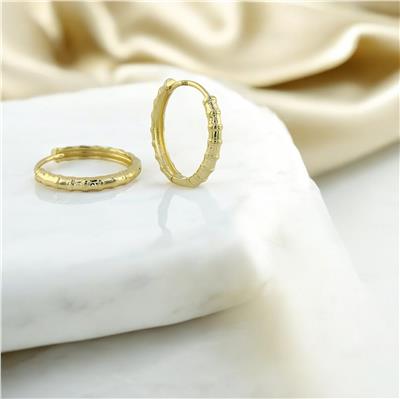 14 Ayar Altın Halka Küpe  -  F004832