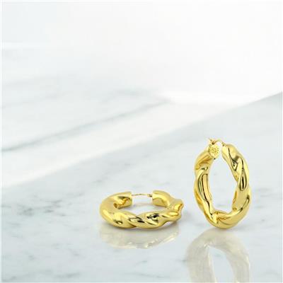 14 Ayar Altın Halka Küpe  -  F005124