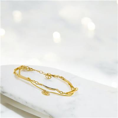 14 Ayar Altın Halloy Bileklik  -  0192584