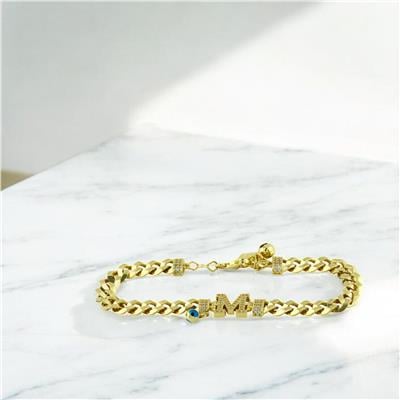 14 Ayar Altın Harfli Bileklik  -  0203038