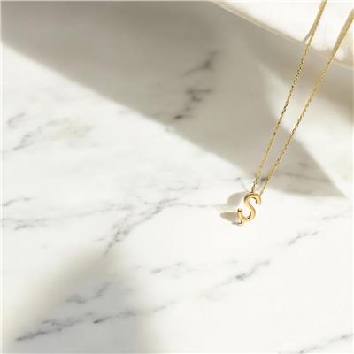 14 Ayar Altın Harfli Kolye  -  0190922