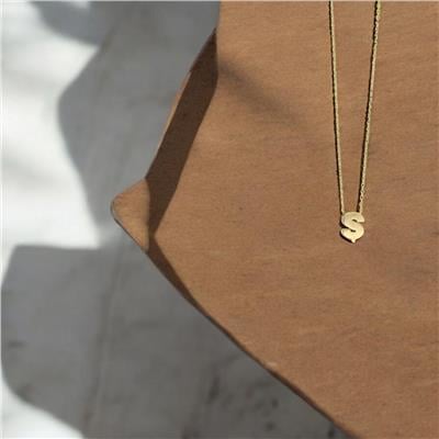 14 Ayar Altın Harfli Kolye  -  0191137