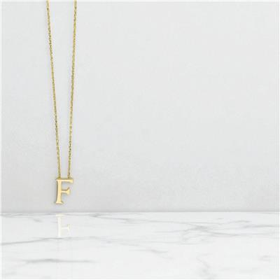 14 Ayar Altın Harfli Kolye  -  0196712