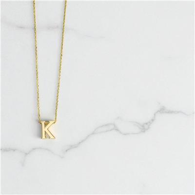 14 Ayar Altın Harfli Kolye  -  0196713