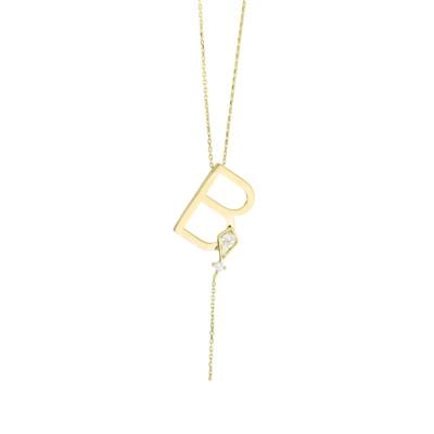 14 Ayar Altın Harfli Kolye  -  0196906