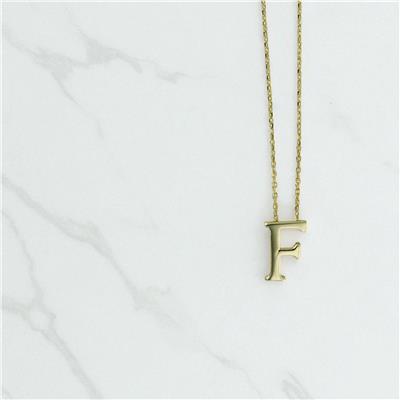 14 Ayar Altın Harfli Kolye  -  0199334