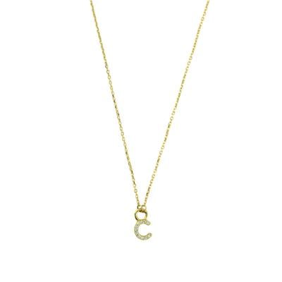 14 Ayar Altın Harfli Kolye  -  0206105