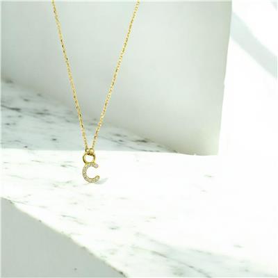 14 Ayar Altın Harfli Kolye  -  0206105