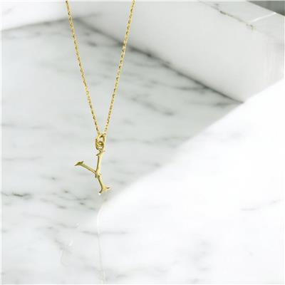 14 Ayar Altın Harfli Kolye  -  0206106