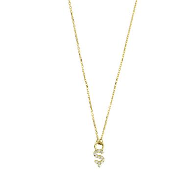 14 Ayar Altın Harfli Kolye  -  0206111