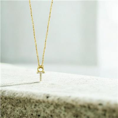 14 Ayar Altın Harfli Kolye  -  0206112