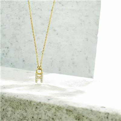 14 Ayar Altın Harfli Kolye  -  0206115