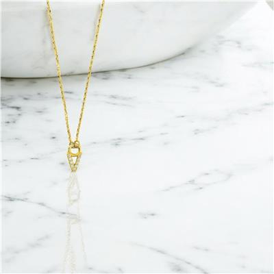 14 Ayar Altın Harfli Kolye  -  0206127