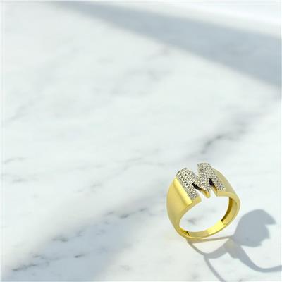 14 Ayar Altın Harfli Yüzük  -  0194061