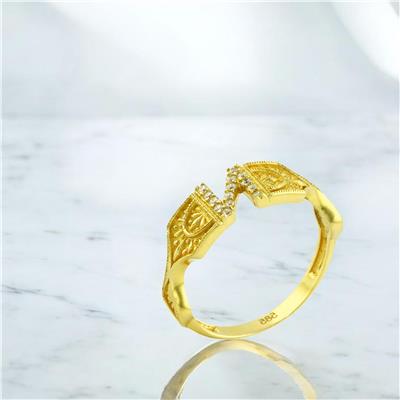 14 Ayar Altın Harfli Yüzük  -  0206196