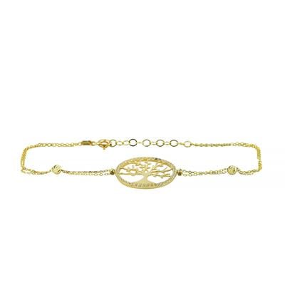 14 Ayar Altın Hayat Ağacı Bileklik  -  0201385