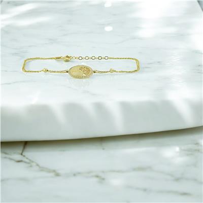 14 Ayar Altın Hayat Ağacı Bileklik  -  0201386