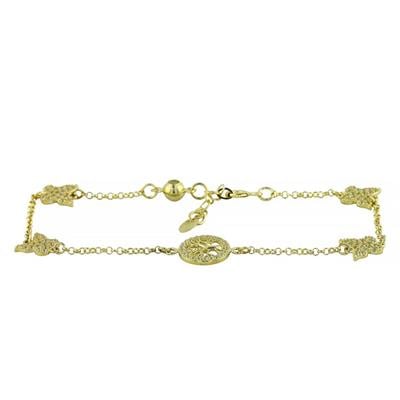 14 Ayar Altın Hayat Ağacı Bileklik  -  0201065