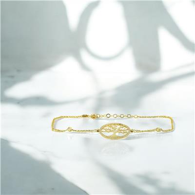 14 Ayar Altın Hayat Ağacı Bileklik  -  0201385