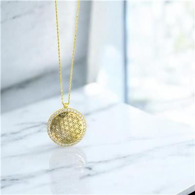 14 Ayar Altın Hayat Ağacı Kolye  -  0201793