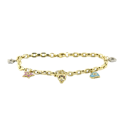 14 Ayar Altın Hayvan Figürlü Bileklik  -  F006134