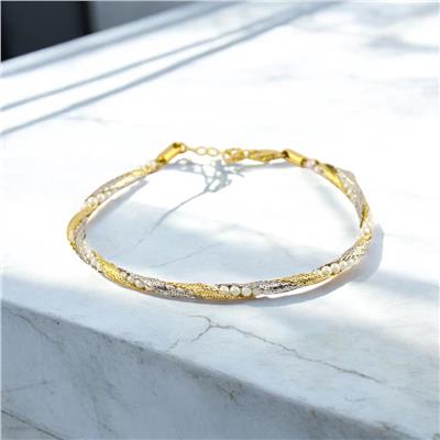 14 Ayar Altın İncili Bileklik  -  0191105