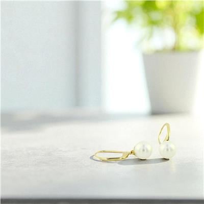 14 Ayar Altın İncili Küpe  -  0197122