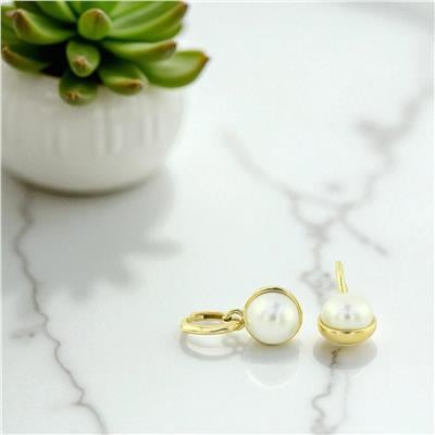 14 Ayar Altın İncili Küpe  -  0197128