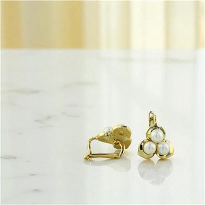 14 Ayar Altın İncili Küpe  -  0197146