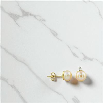 14 Ayar Altın İncili Küpe  -  0197158