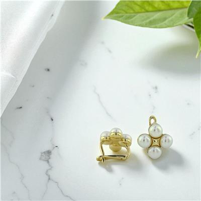 14 Ayar Altın İncili Küpe  -  0197161