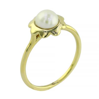 14 Ayar Altın İncili Yüzük  -  0197133