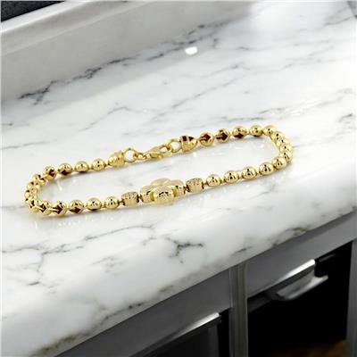 14 Ayar Altın Kalpli Bileklik  -  0187987