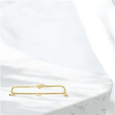 14 Ayar Altın Kalpli Bileklik  -  0189803