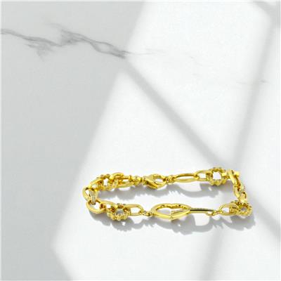 14 Ayar Altın Kalpli Bileklik  -  0194366