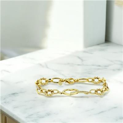 14 Ayar Altın Kalpli Bileklik  -  0194636