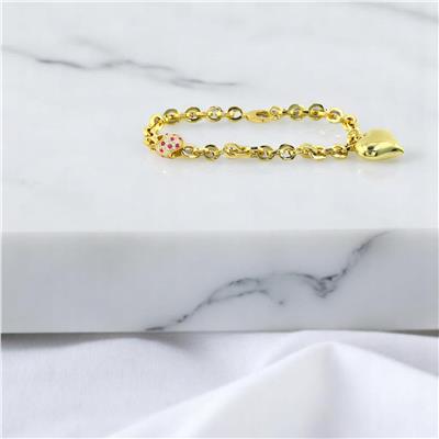 14 Ayar Altın Kalpli Bileklik  -  0195484